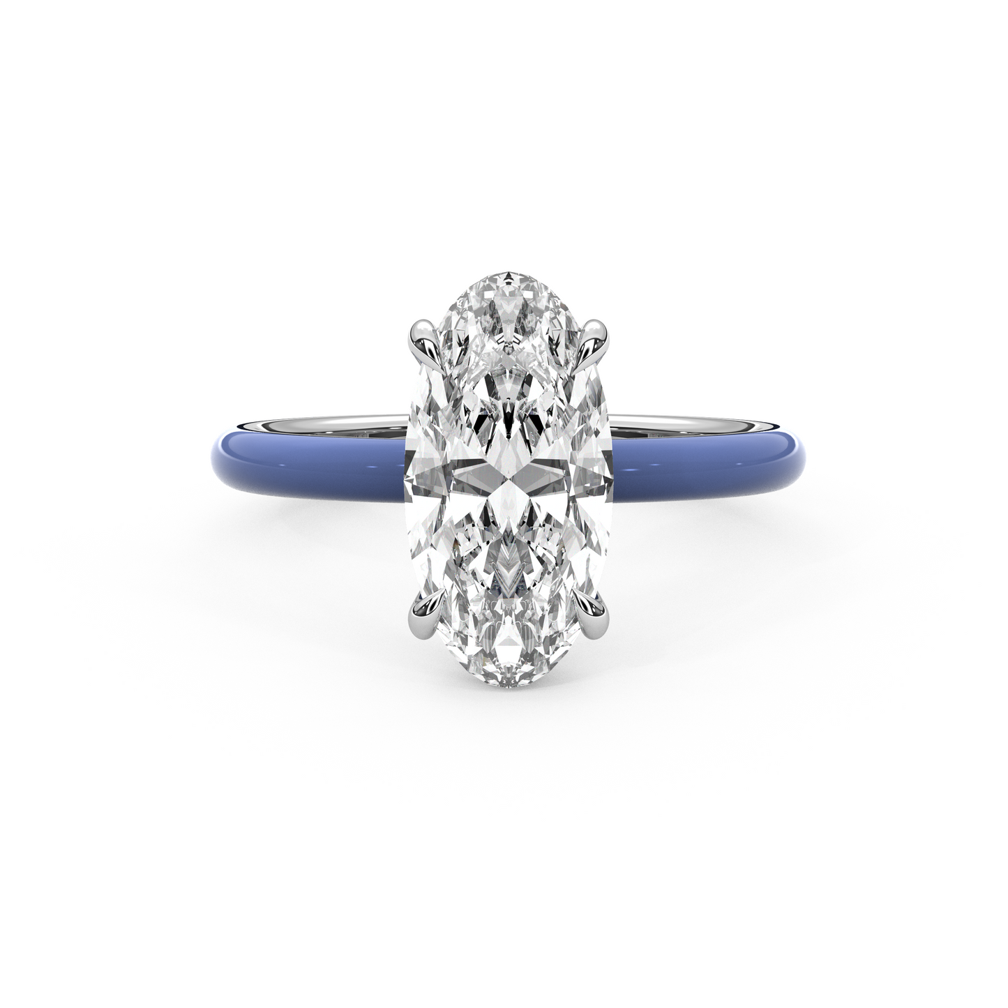 Moval Moissanite Enamel Ring