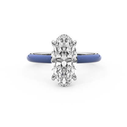 Moval Moissanite Enamel Ring