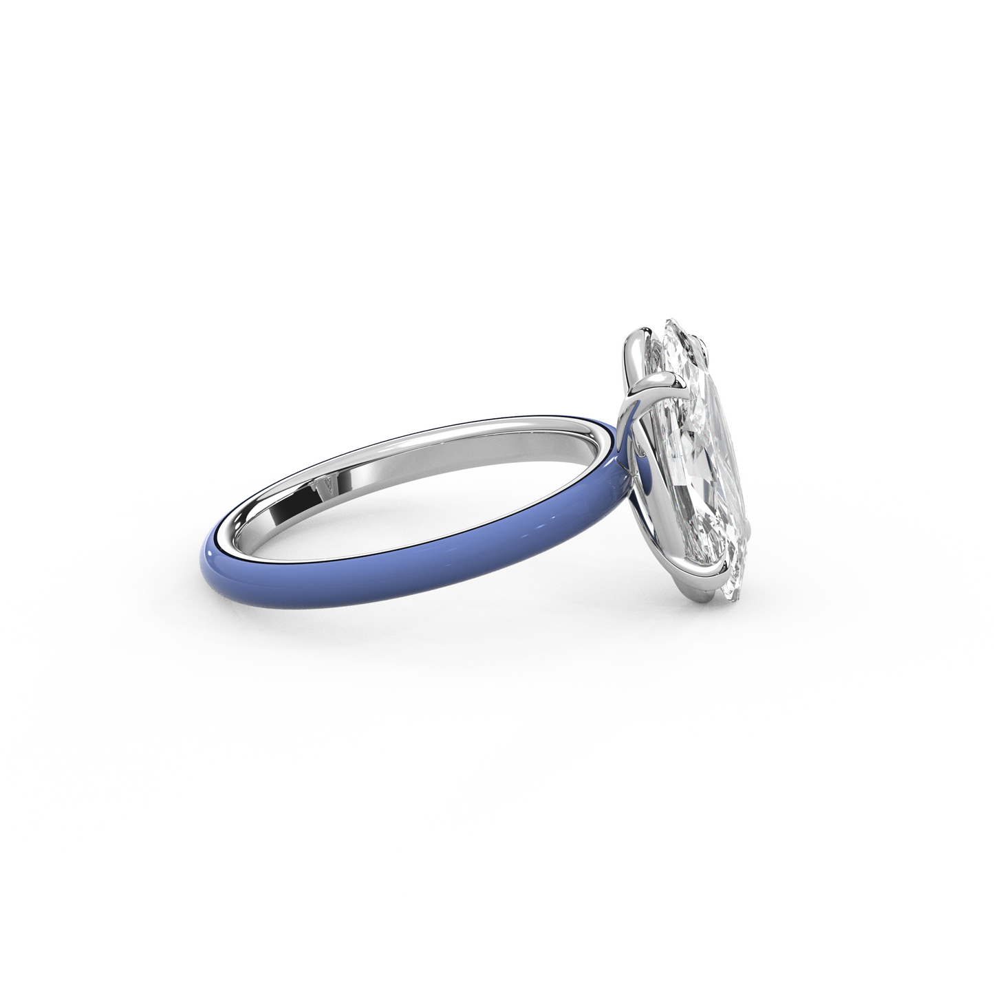 Moval Moissanite Enamel Ring