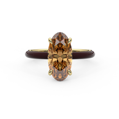 Moval Moissanite Enamel Ring