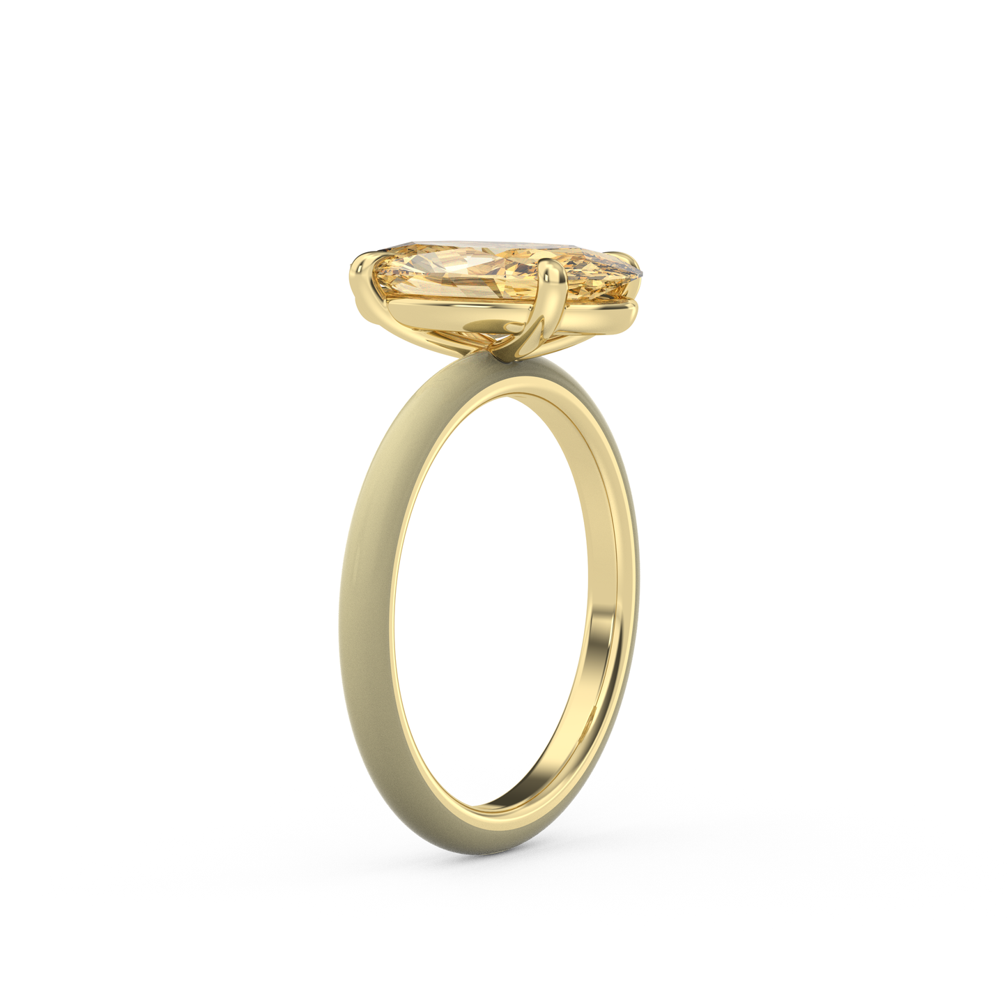 Moval Moissanite Enamel Ring