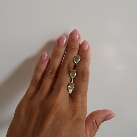 FLASH SALE - Chartreuse Oval Moissanites