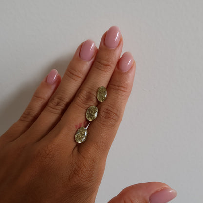 FLASH SALE - Chartreuse Oval Moissanites